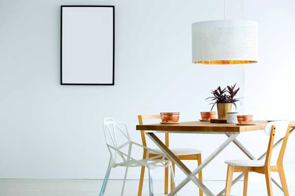 A White Scheme Dining Room