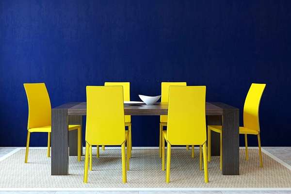 Consider The Pair Of Blue And Yellow Dining Room Rugs