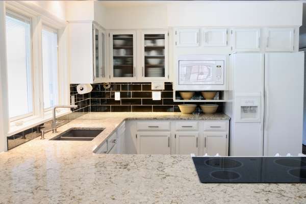 Off-White Countertops With White Cabinets