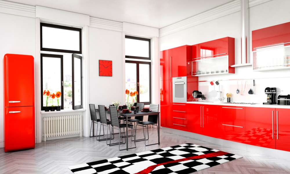 Red And Black Kitchen Decorating Ideas