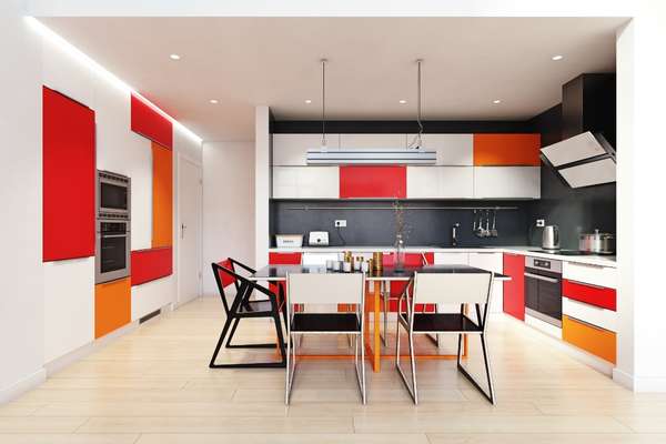 Red And Black Kitchen Decorating