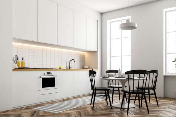 White Square Tile Backsplash