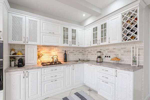 Incorporate A Built-In Wine Rack To Decorate A Large Kitchen Island