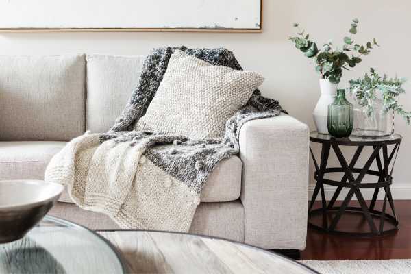 Texture With A Woven Throw Blanket