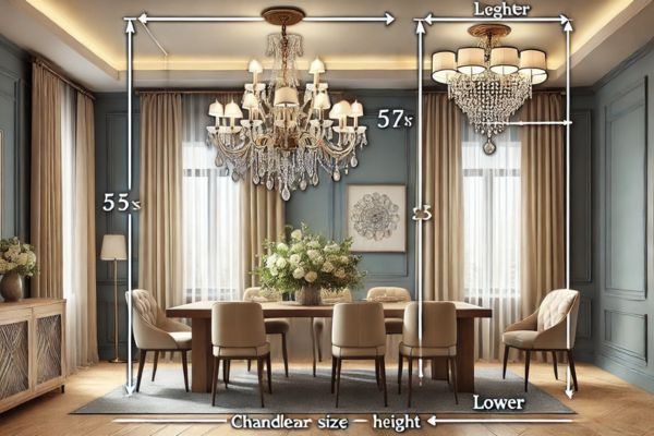 Chandelier Size and Its Impact on Height Placement