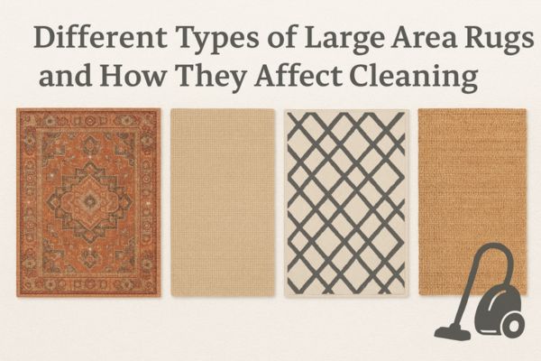 Different Types of Large Area Rugs and How They Affect Cleaning