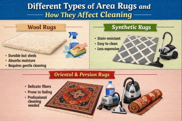 Different Types of Area Rugs and How They Affect Cleaning