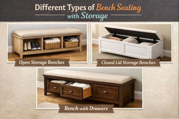 Different Types of Bench Seating with Storage